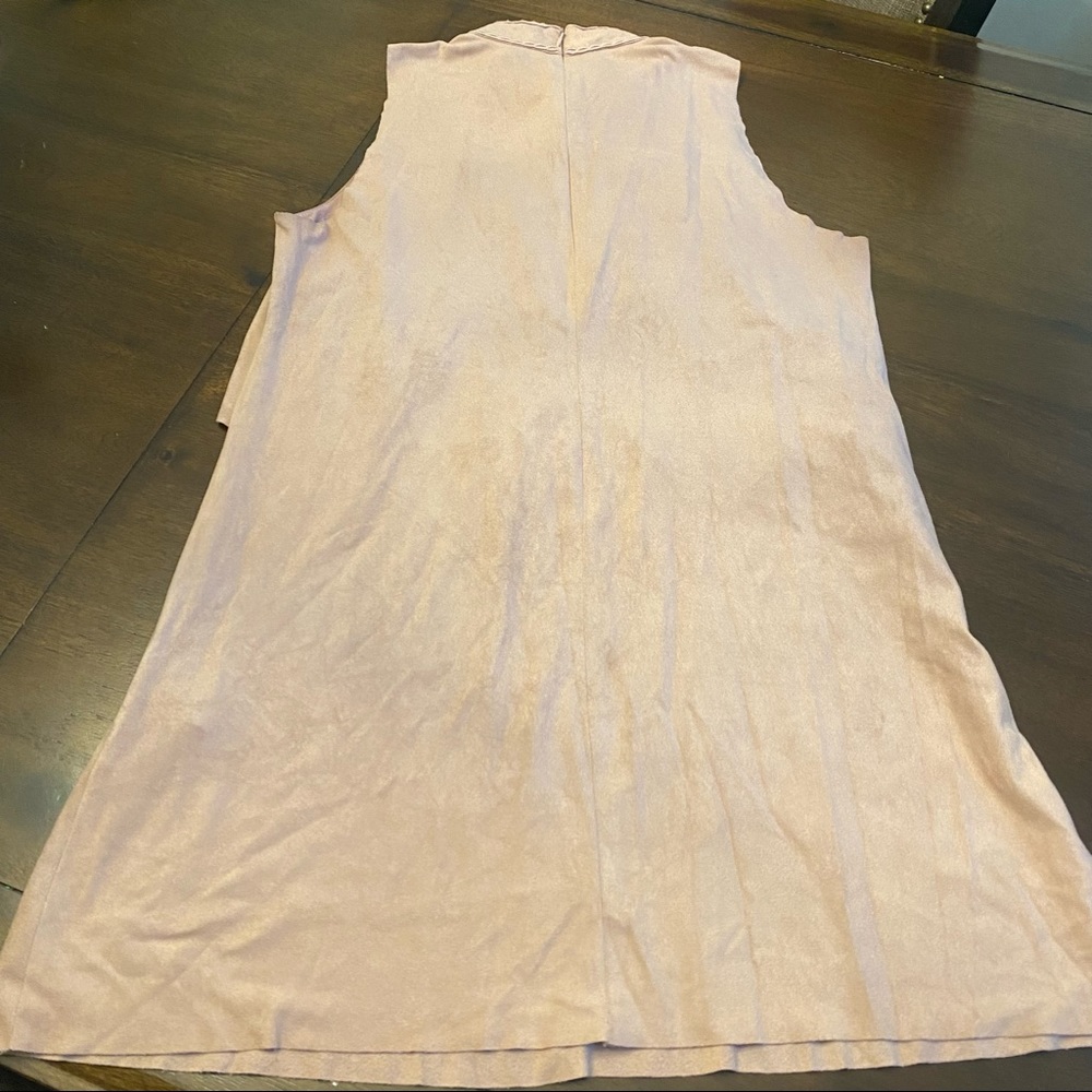 Zara Basic Collection Sleeveless Tiered Ruffle Dress Nude Blush size Large - Picture 9 of 10